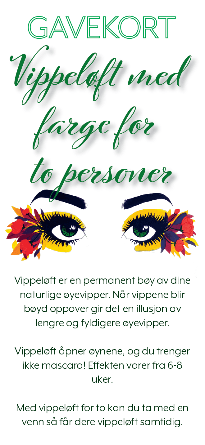 Bilde av gavekort på vippeløft hos Benedikte Vippeextensions